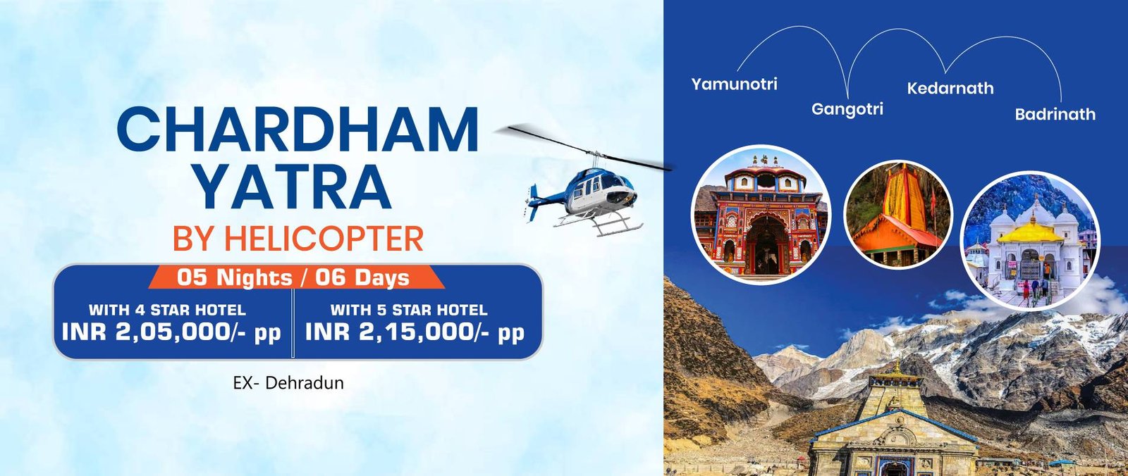 Char Dham Yatra by JSBT Holidays – Sacred Himalayan Pilgrimage Char Dham Yatra pilgrimage tour with JSBT Holidays to Yamunotri, Gangotri, Kedarnath, and Badrinath